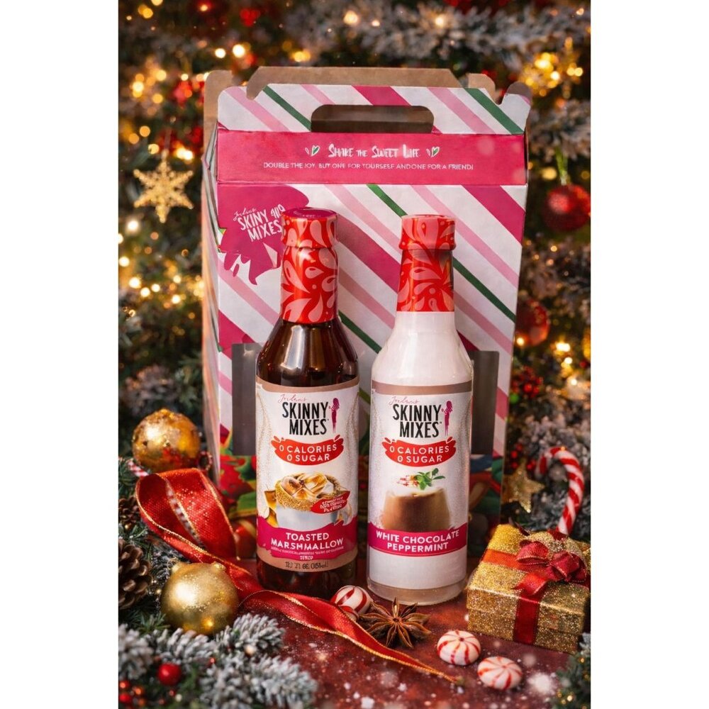 2 Jordan’s Skinny Mixes Holiday Syrups Zero Sugar Toasted Marshmallow Peppermint